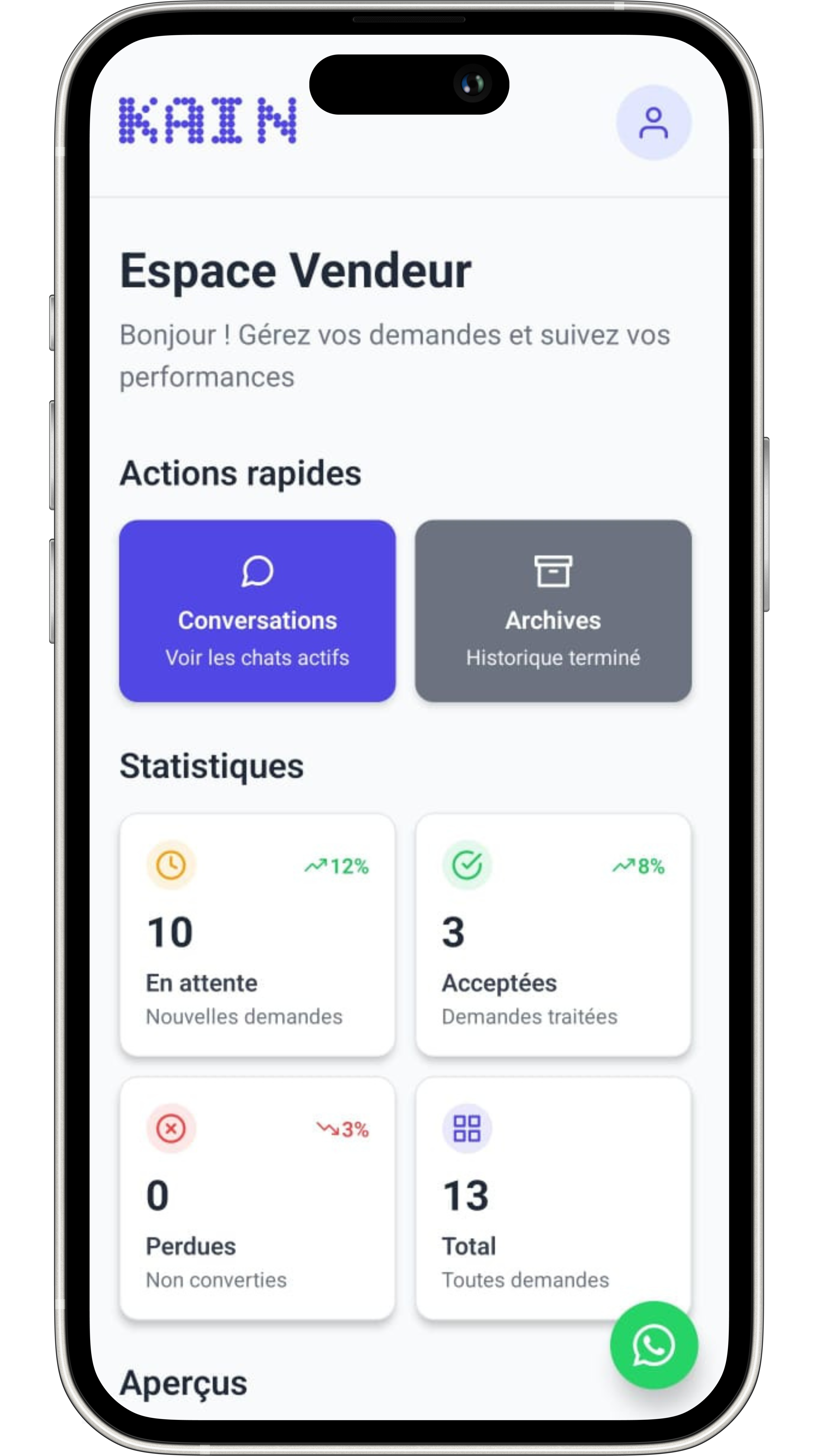 Seller App Interface